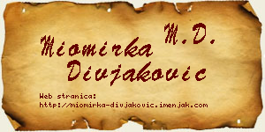 Miomirka Divjaković vizit kartica